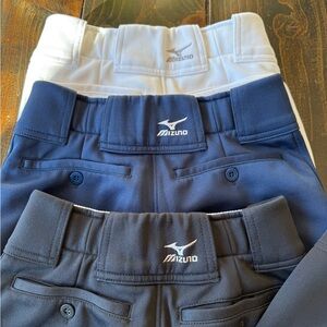Mizuno Softball Pants - White, Navy, Black